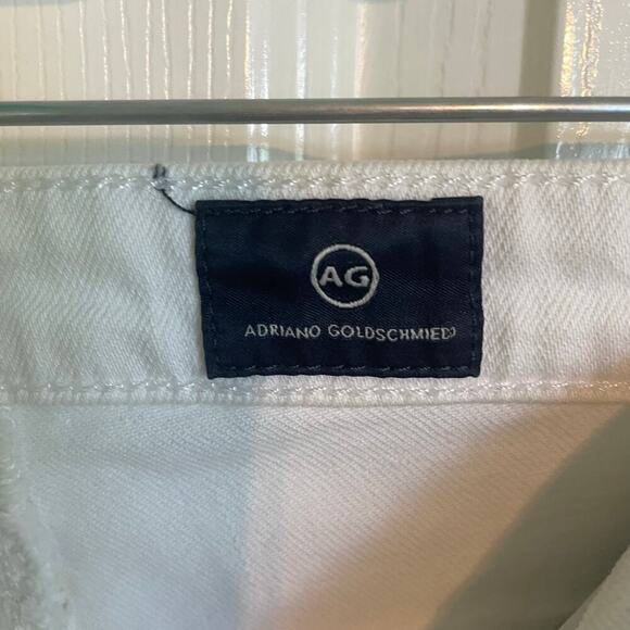 AG Adriano Goldschmied The Prima Cigarette Leg White Denim Jeans Size 27" - Picture 3 of 7